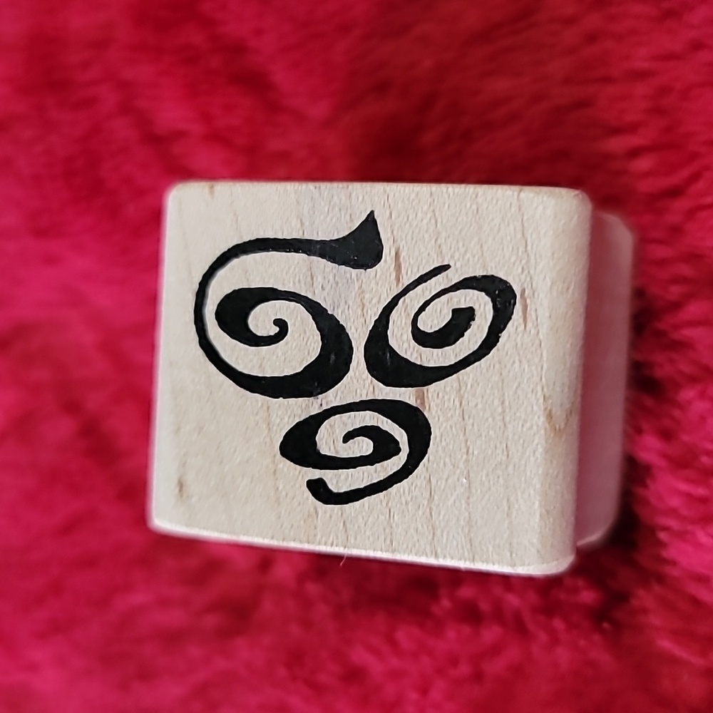Swirl Embellishments Wooden Rubber Stamp